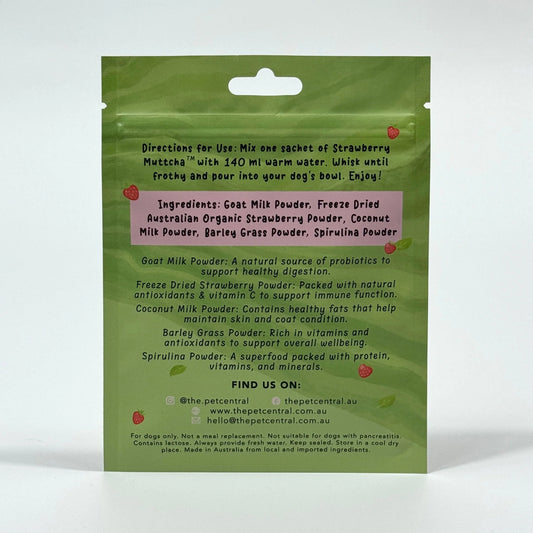 Strawberry Muttcha® - Doggie Strawberry Matcha Latte