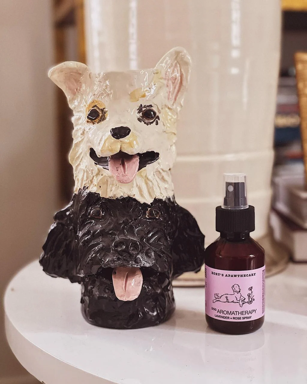 dog aromatherapy (lavender and rose spray)