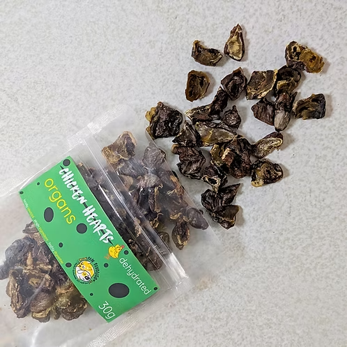 dehydrated chicken hearts