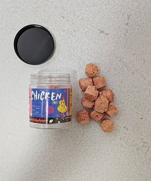 freeze dried chicken pops