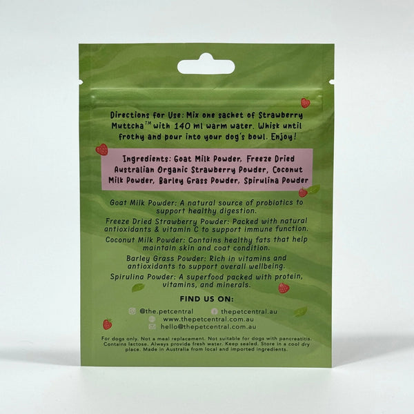 Strawberry Muttcha® - Doggie Strawberry Matcha Latte