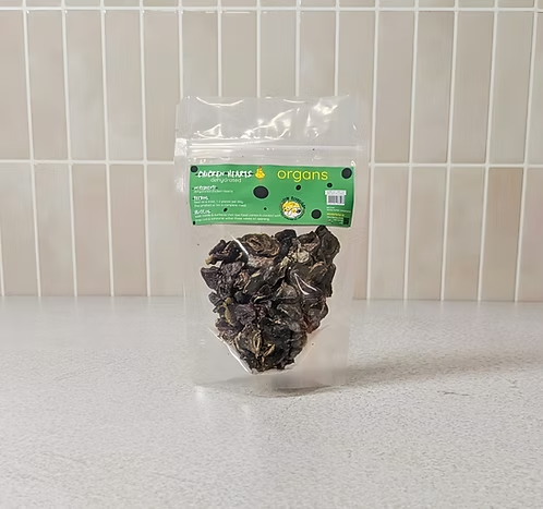 dehydrated chicken hearts