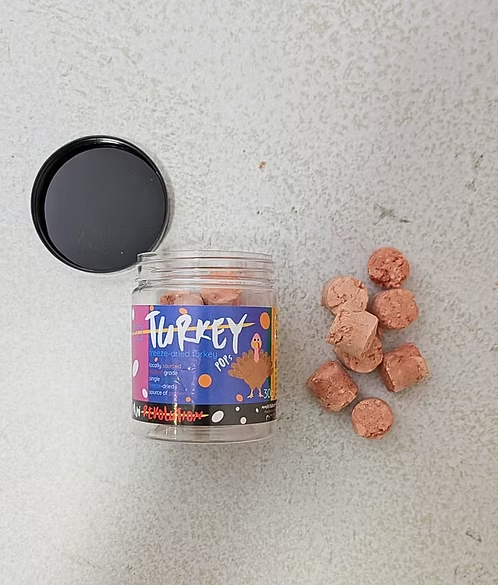 freeze dried turkey pops