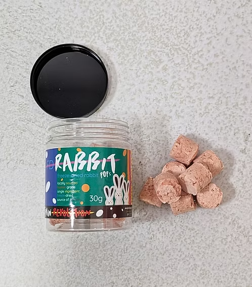 freeze dried rabbit pops